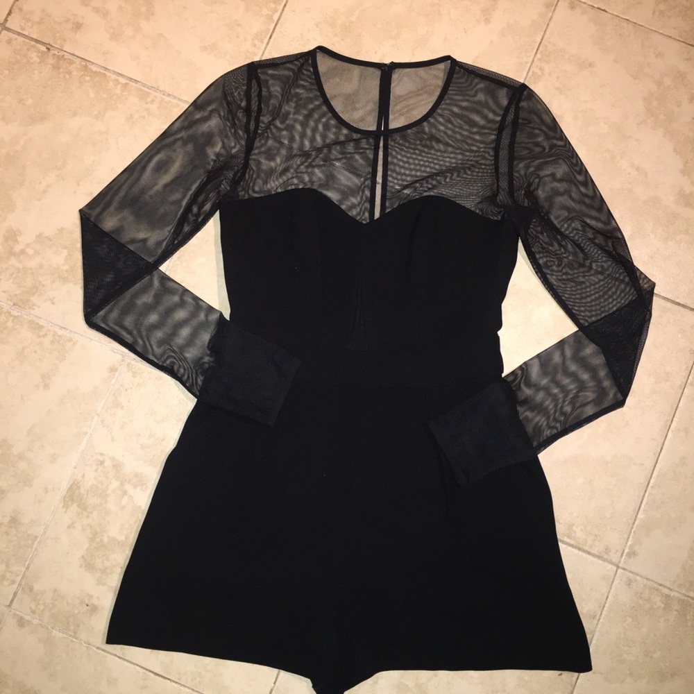 Sheer Long Sleeve Romper